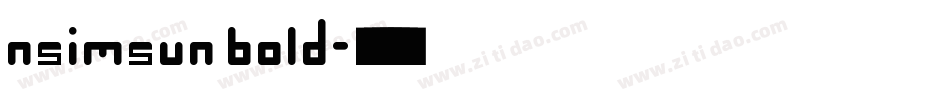 nsimsun bold字体转换